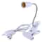 Premium E27 Clip Lamp Holder with 360 Degree Adjustable Lamp Base, Flexible Gooseneck & Switch US Plug