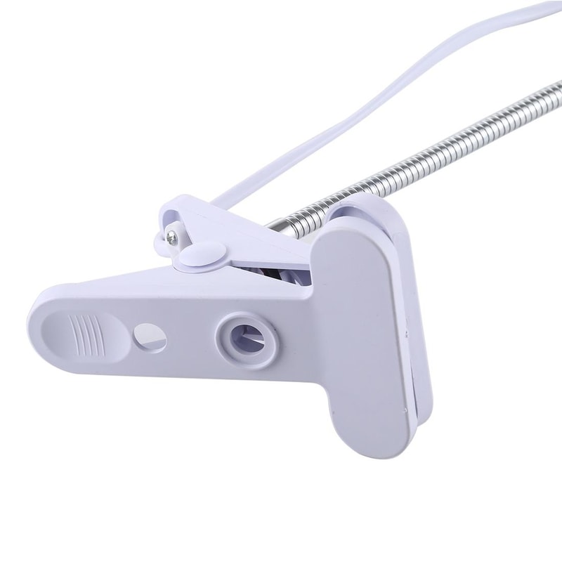 Premium E27 Clip Lamp Holder with 360 Degree Adjustable Lamp Base, Flexible Gooseneck & Switch US Plug