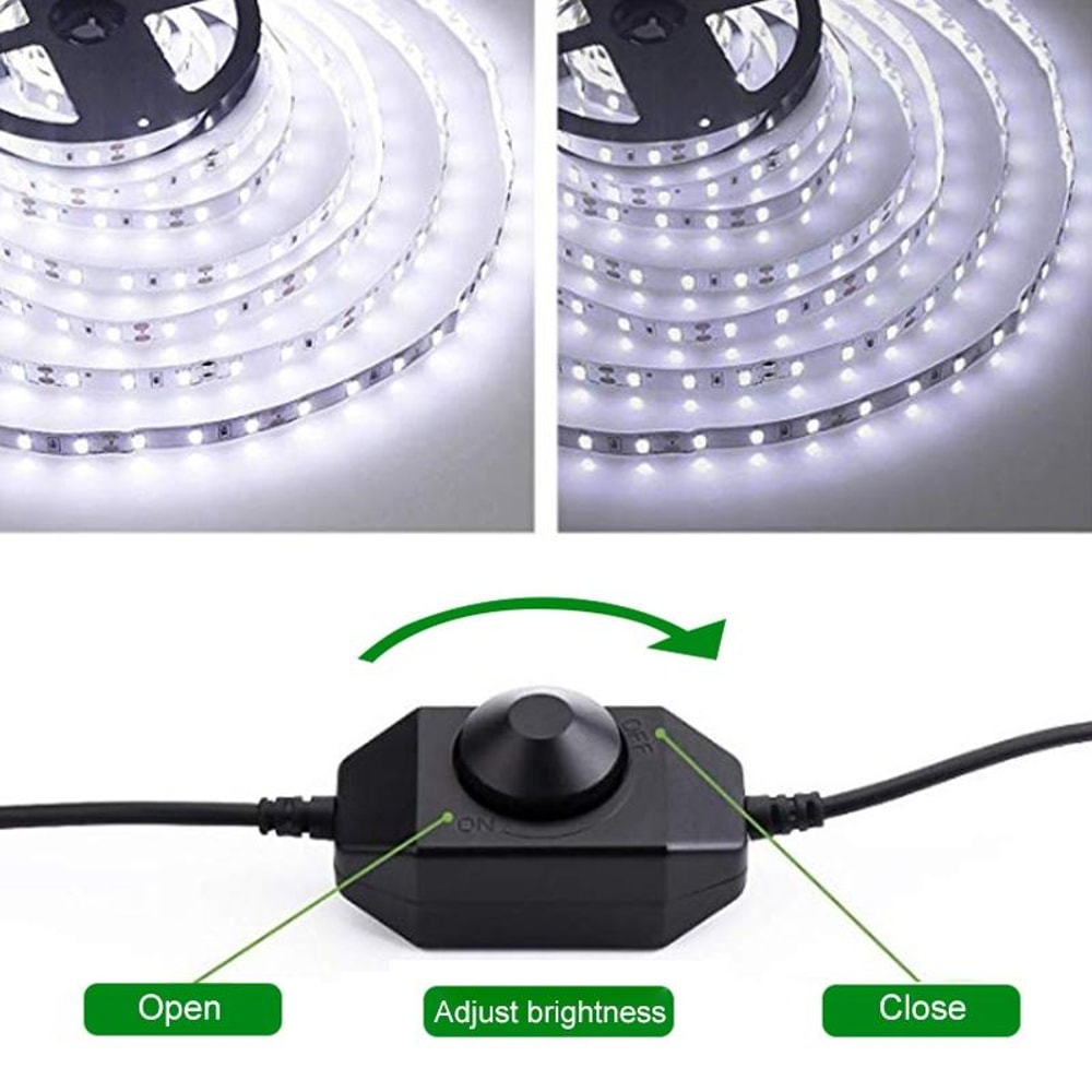 Premium LED Strip Knob Dimmer Controller Smooth Brightness For Single Color LED Lights 3