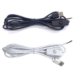 usb power cable with on/off control switch for led strip & plant light