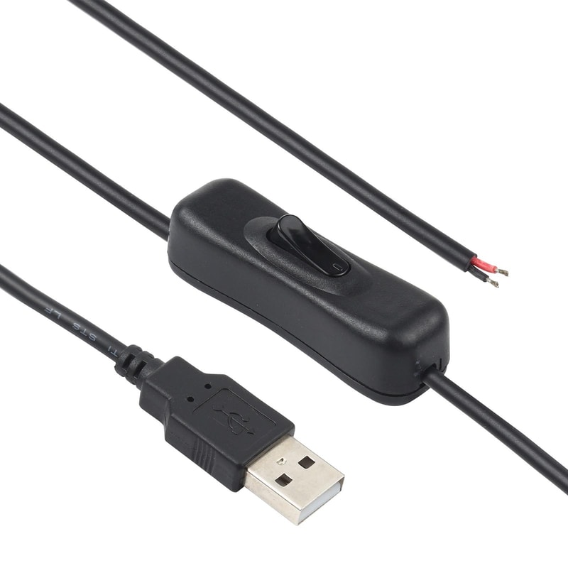 USB LED Power Cable with Inline Switch for LED Light Bars Connector