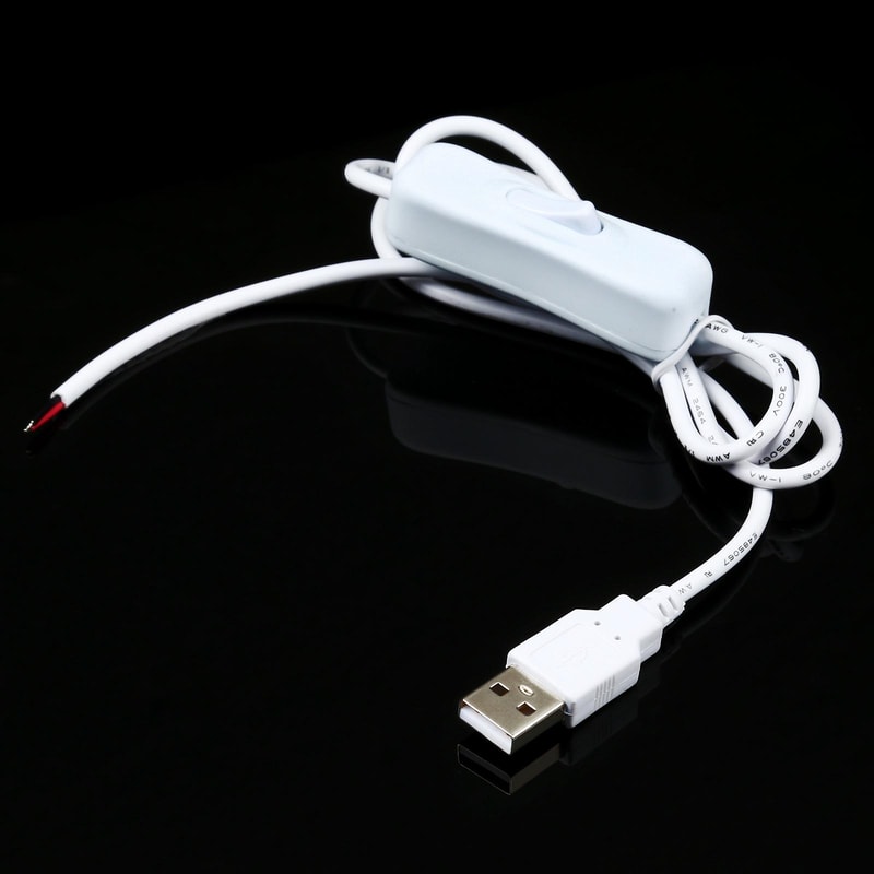 USB LED Power Cable with Inline Switch for LED Light Bars Connector