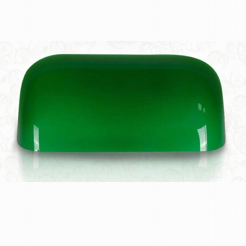 Classic Vintage Green Glass Bankers Lamp Shade Replacement Cover 1
