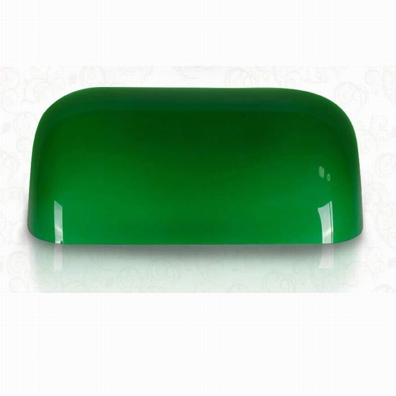 Classic Vintage Green Glass Bankers Lamp Shade Replacement Cover 1