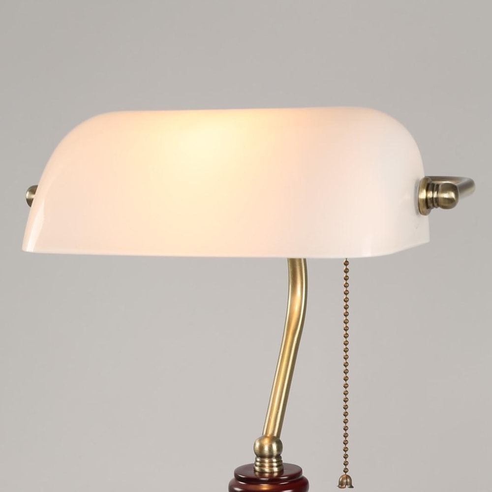 Classic Vintage Green Glass Bankers Lamp Shade Replacement Cover 4