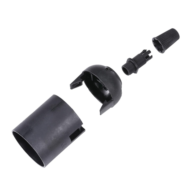 Premium E14 Lamp Socket Bulb Holder Base Durable Black Light Socket Holder 4