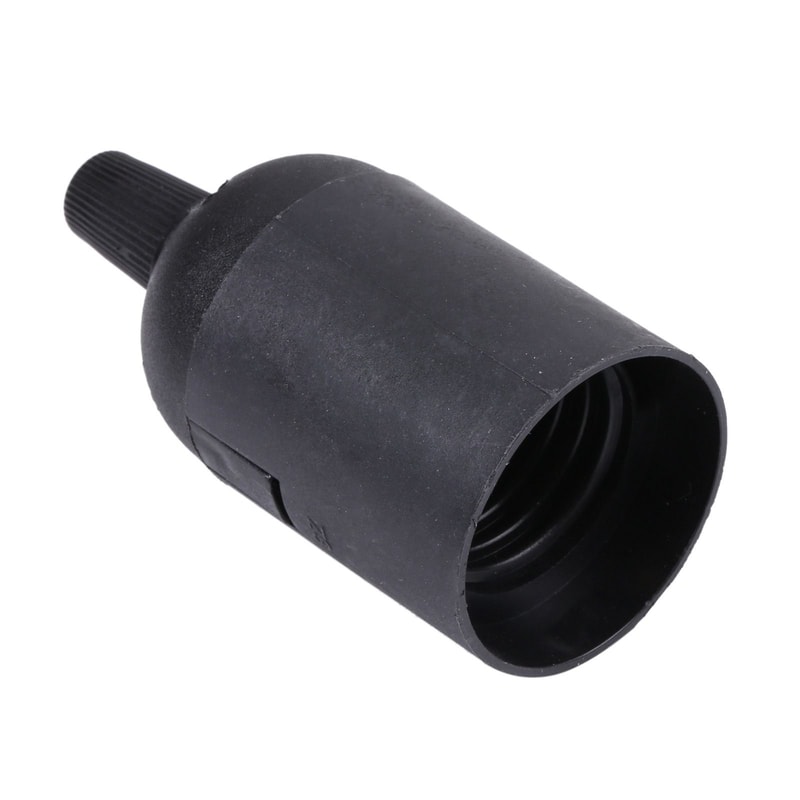 Premium E14 Lamp Socket Bulb Holder Base Durable Black Light Socket Holder 7