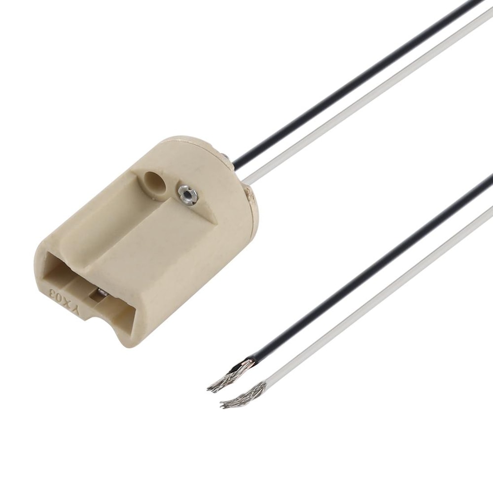 Ceramic G9 Bulb Base Socket with Pre Wired Cable Durable G9 Ceramic Lamp Holder