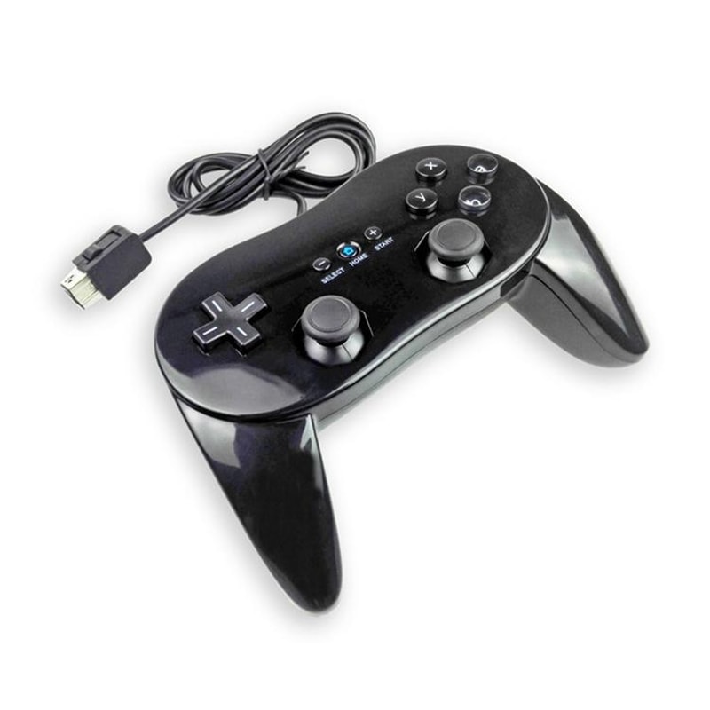 Classic Controller Wired Nintendo Wii Gamepad For Retro Gaming Black 1