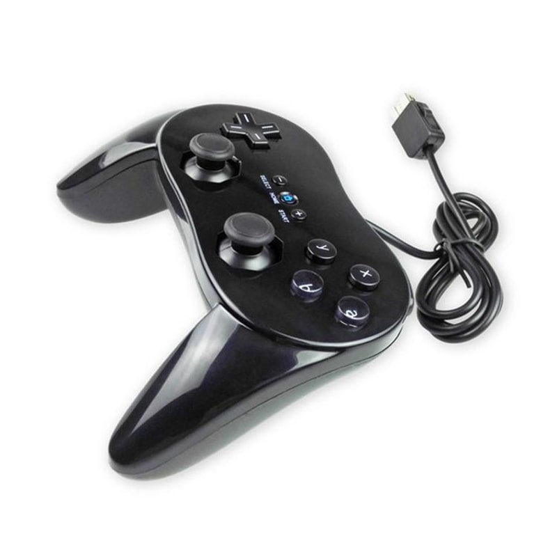 Classic Controller Wired Nintendo Wii Gamepad For Retro Gaming Black 2
