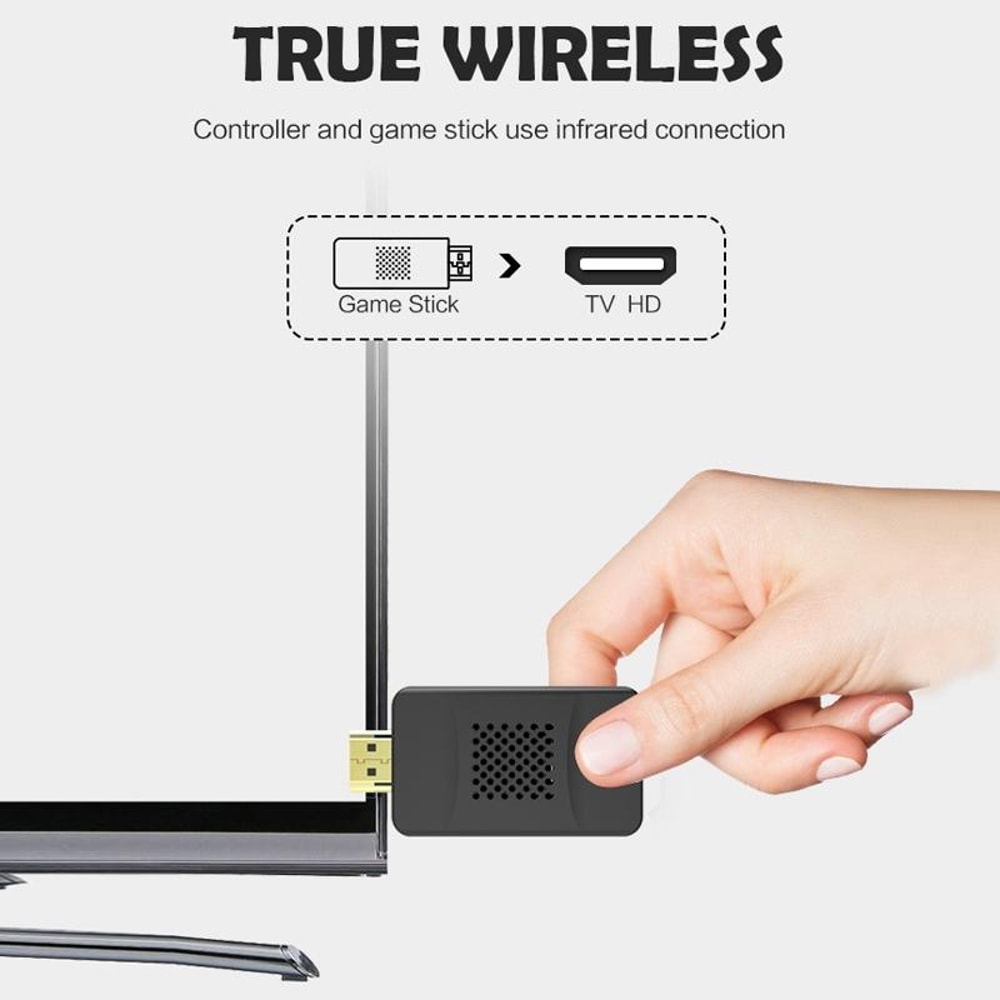 Retro HDMI Mini Game Console With Wireless Controllers Built In Games 4