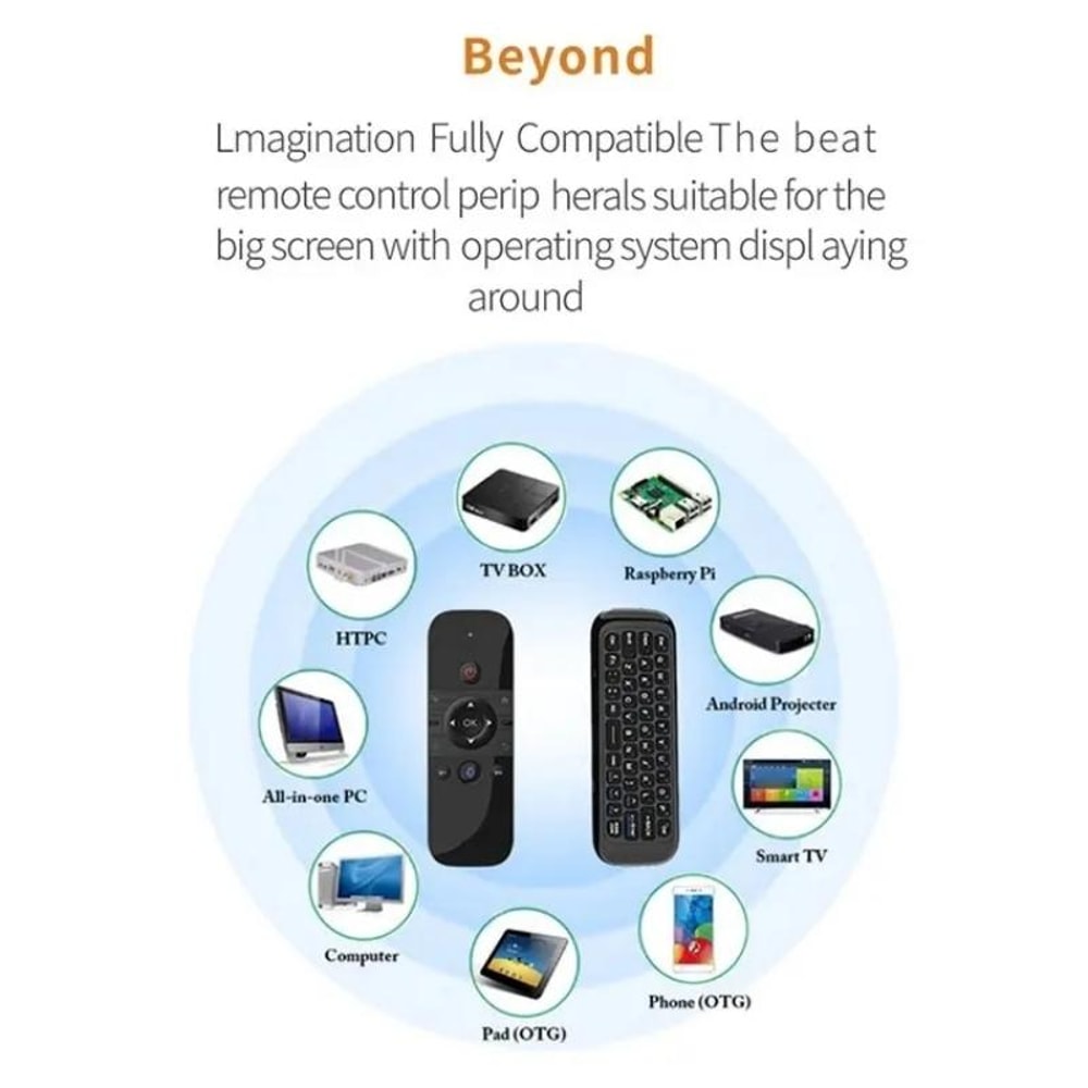 Wireless Air Mouse Remote With Mini Keyboard For Smart TV And Android TV Box 4