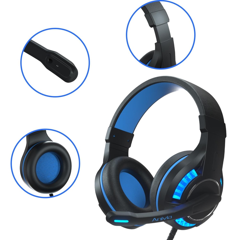 Gaming Headset With Microphone Wired Over Ear Headphones 6