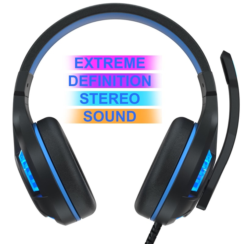 Gaming Headset With Microphone Wired Over Ear Headphones 4