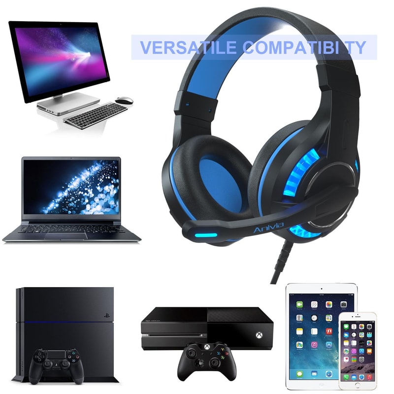 Gaming Headset With Microphone Wired Over Ear Headphones 5