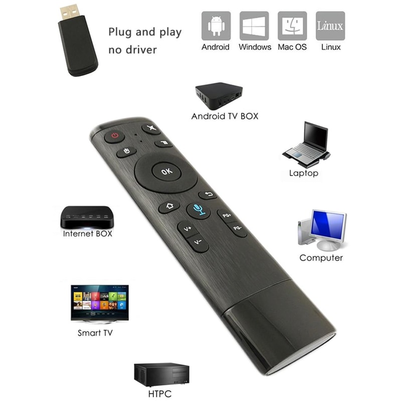 Air Mouse Remote For Smart TV Android TV Box PC With 24G Wireless Control 6