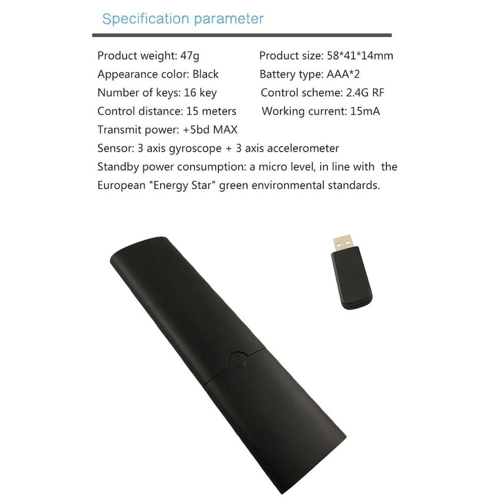 Air Mouse Remote For Smart TV Android TV Box PC With 24G Wireless Control 8