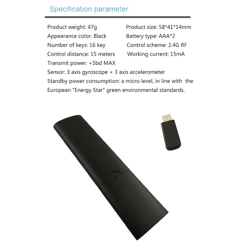 Air Mouse Remote For Smart TV Android TV Box PC With 24G Wireless Control 8