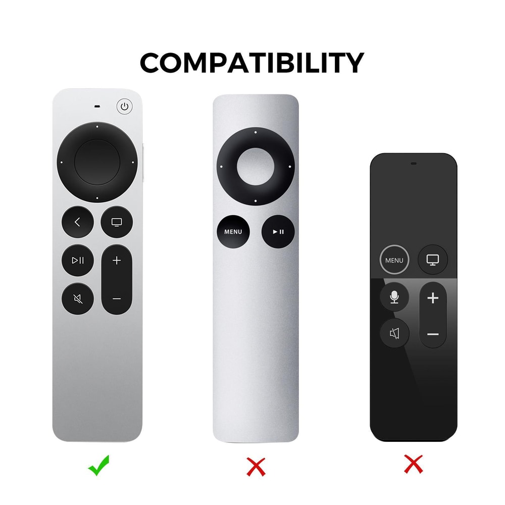 TV Remote Case For Siri Remote 23 Shockproof Silicone Protective Cover With Strap 2