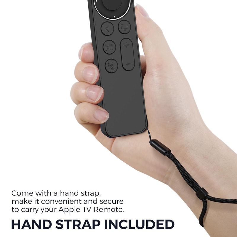 TV Remote Case For Siri Remote 23 Shockproof Silicone Protective Cover With Strap 4