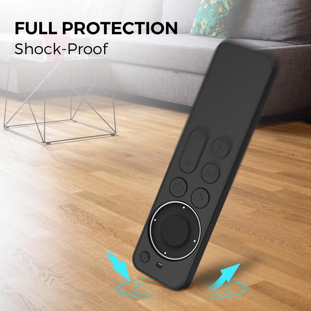 TV Remote Case For Siri Remote 23 Shockproof Silicone Protective Cover With Strap 5
