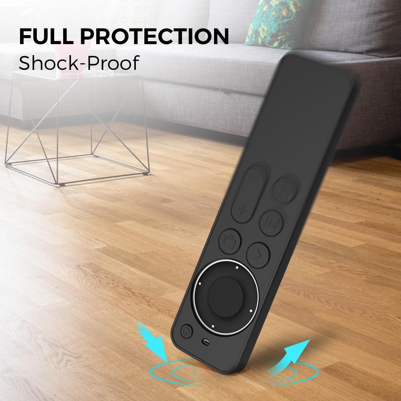 TV Remote Case For Siri Remote 23 Shockproof Silicone Protective Cover With Strap 5