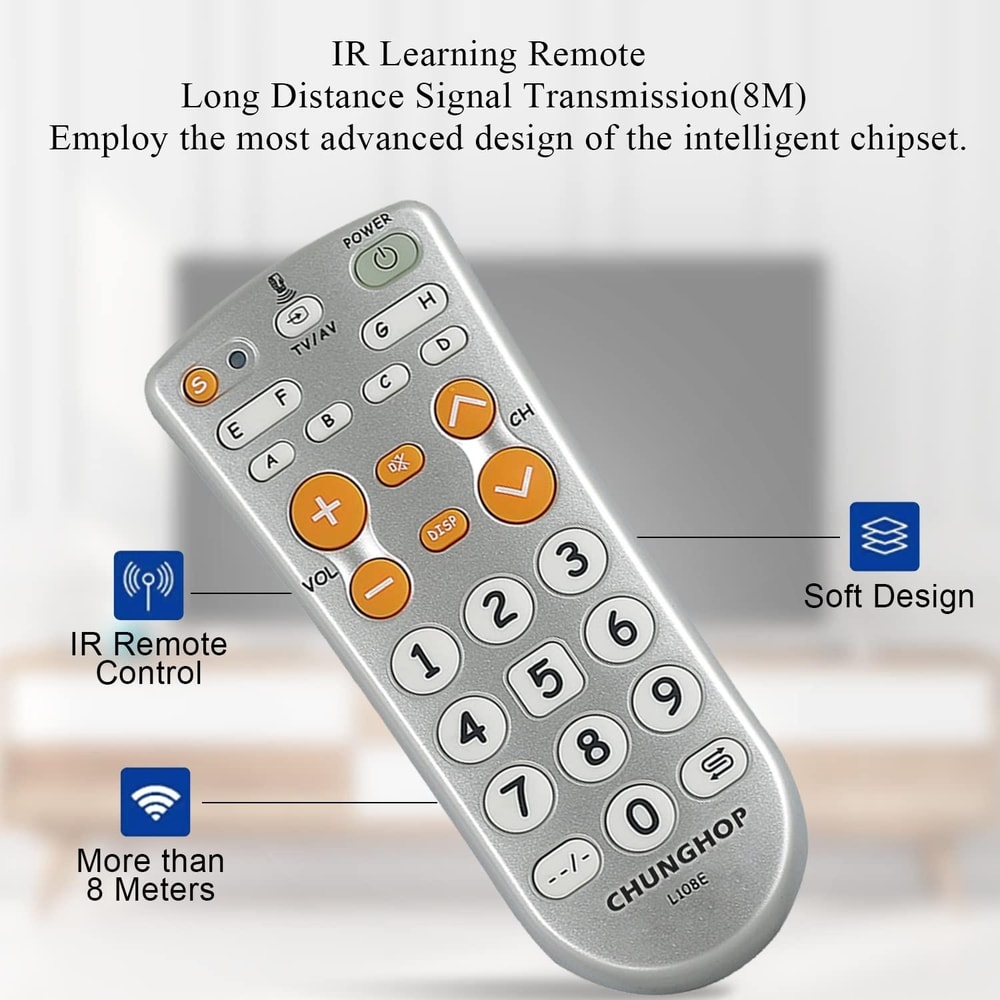 Universal TV Remote With Infrared Learning Programmable Control 2