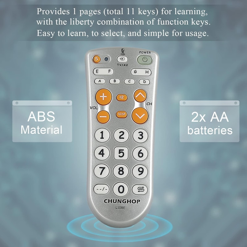 Universal TV Remote With Infrared Learning Programmable Control 5