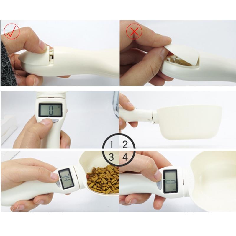 Portable Digital Pet Food Measuring Scoop With LCD Scale For Dogs Cats 3