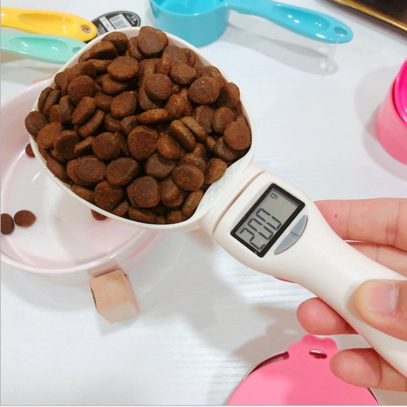 Portable Digital Pet Food Measuring Scoop With LCD Scale For Dogs Cats 5