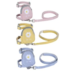 adjustable cat traction rope backpack harness with snack pouch