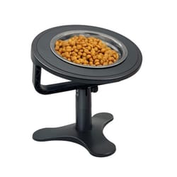 comfortlift adjustable elevated pet bowl stand with anti tip base & stainless steel bowl