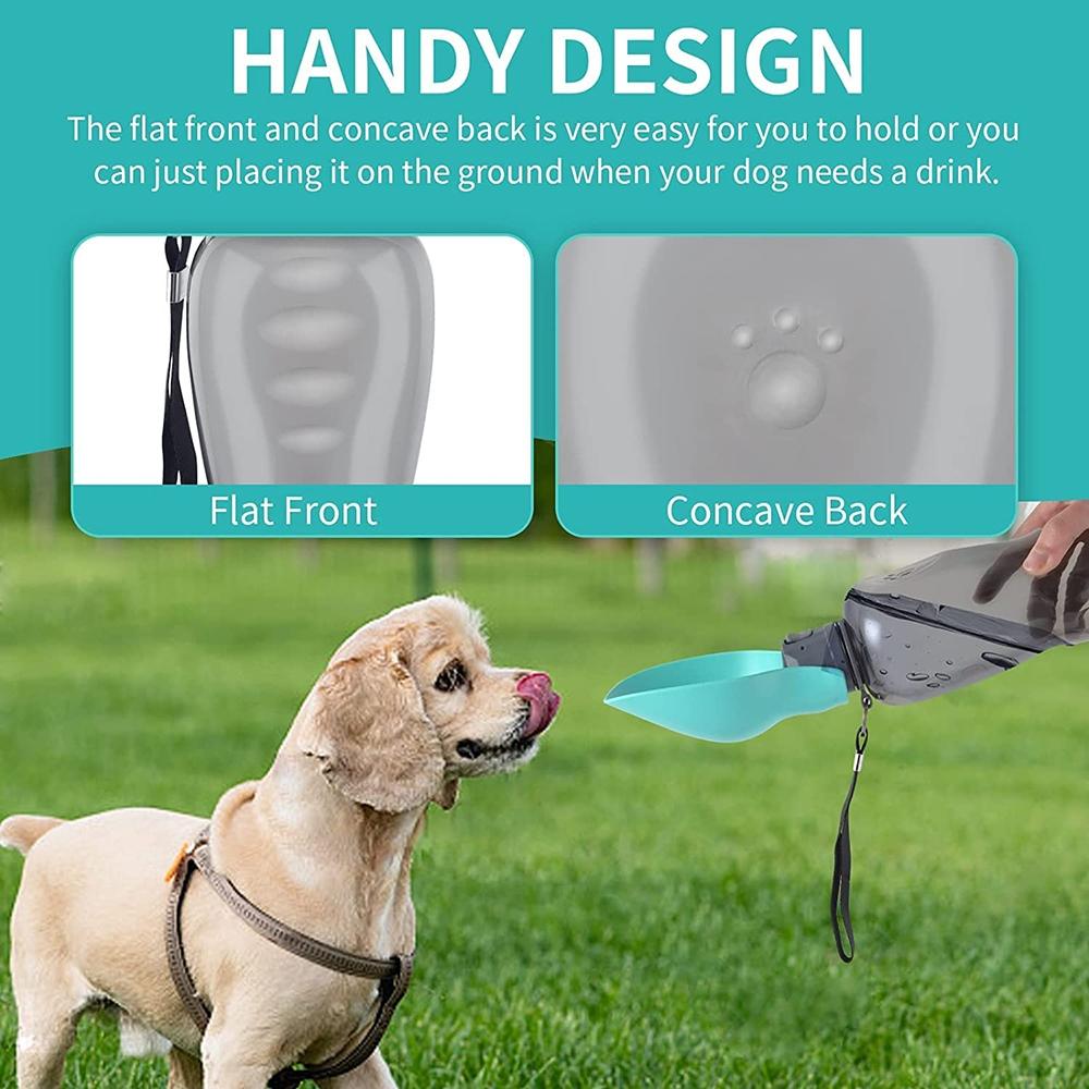 LeafFlow Portable Pet Water Bottle With Foldable Bowl Leak Proof Travel Dispenser 9