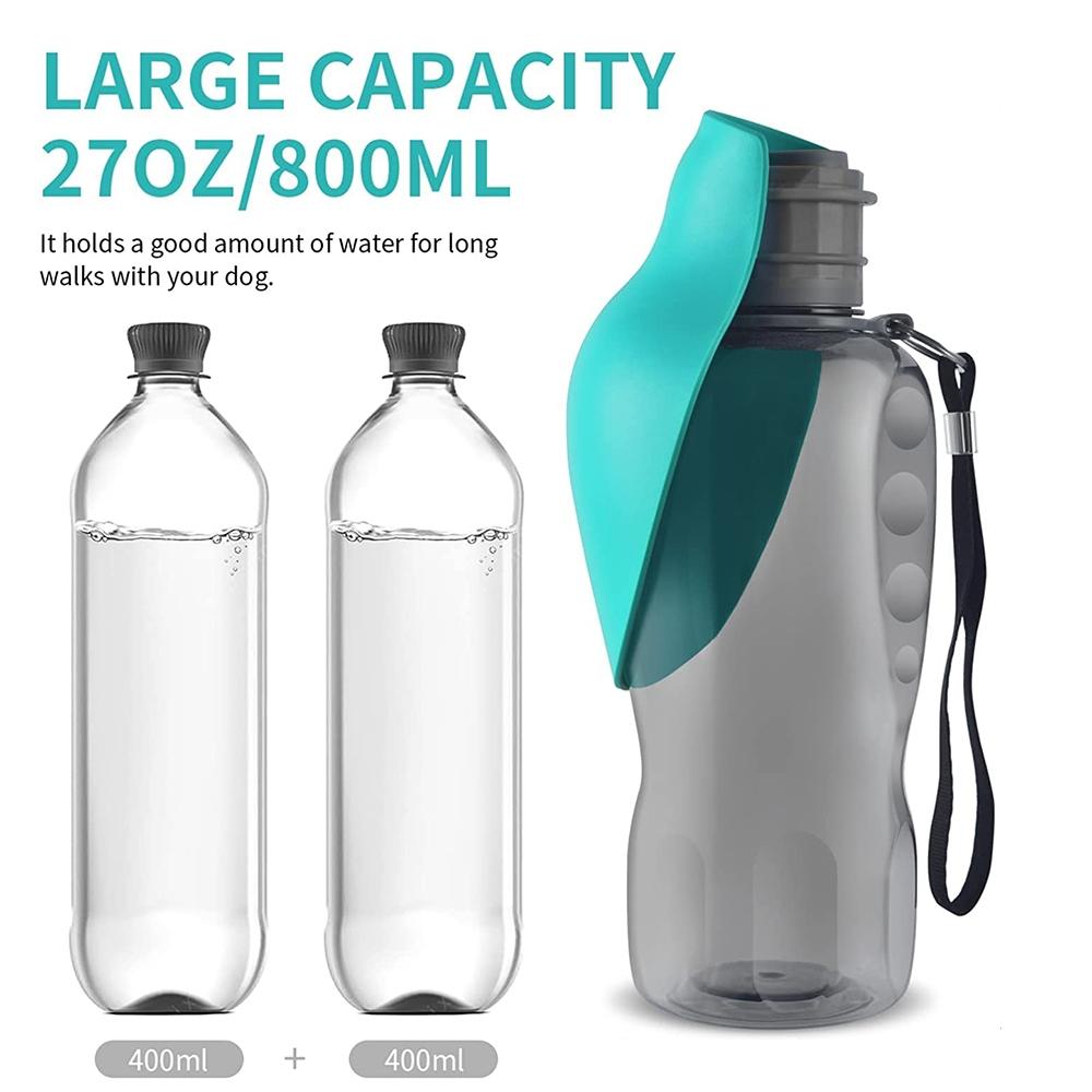 LeafFlow Portable Pet Water Bottle With Foldable Bowl Leak Proof Travel Dispenser 5