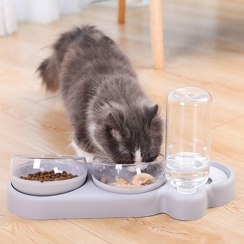 AutoPet Tilted Pet Bowl With Automatic Water Dispenser Anti Spill Design 1