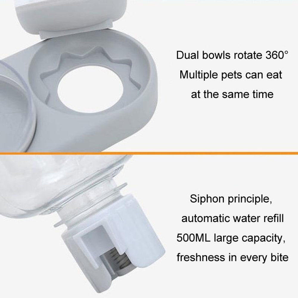 AutoPet Tilted Pet Bowl With Automatic Water Dispenser Anti Spill Design 3