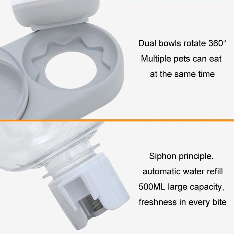 AutoPet Tilted Pet Bowl With Automatic Water Dispenser Anti Spill Design 3