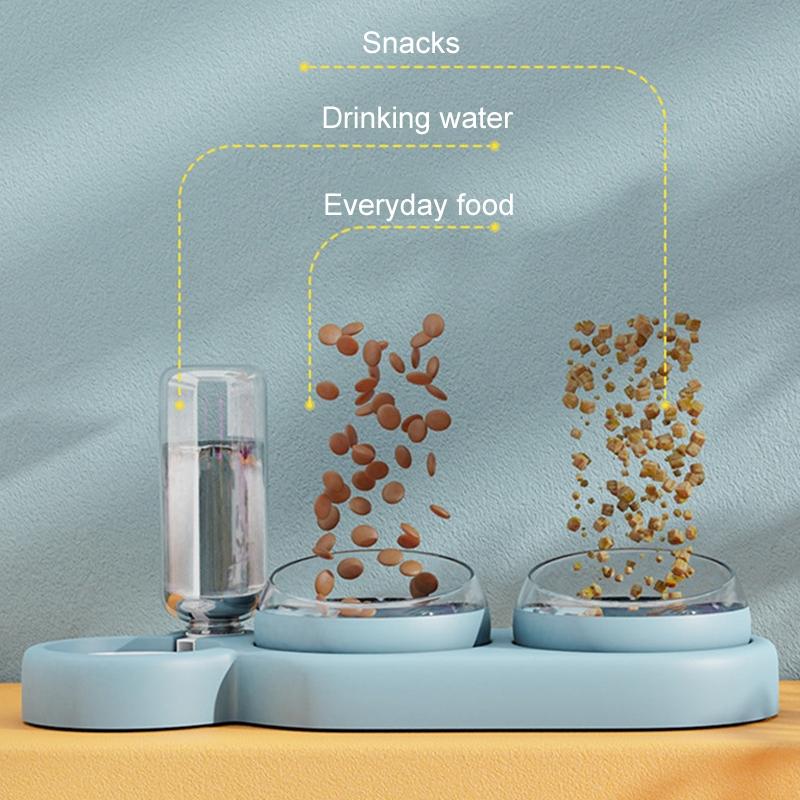 AutoPet Tilted Pet Bowl With Automatic Water Dispenser Anti Spill Design 4