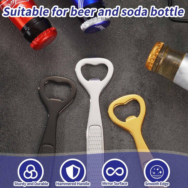 HeartCraft Stainless Steel Heart Shaped Wine Opener Hammered Silver Corkscrew Bar Tool