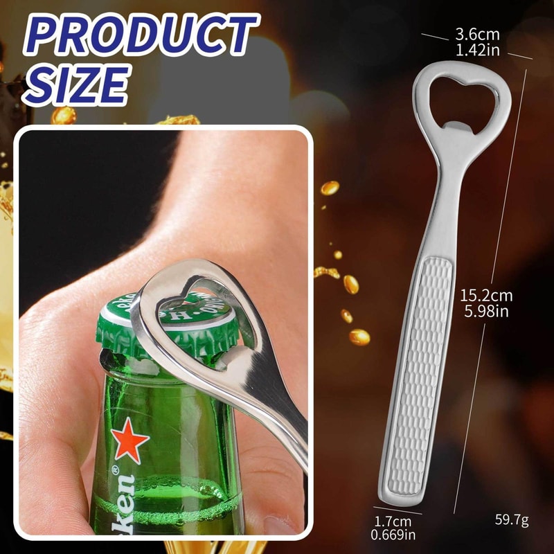 HeartCraft Stainless Steel Heart Shaped Wine Opener Hammered Silver Corkscrew Bar Tool