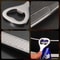 HeartCraft Stainless Steel Heart Shaped Wine Opener Hammered Silver Corkscrew Bar Tool