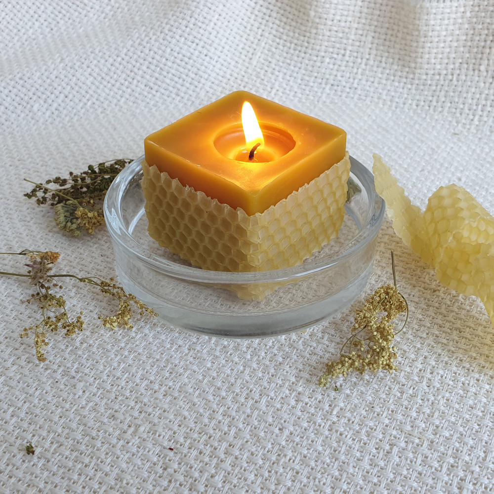 Pillar Beeswax Candle Bees Wax Square Candle 1
