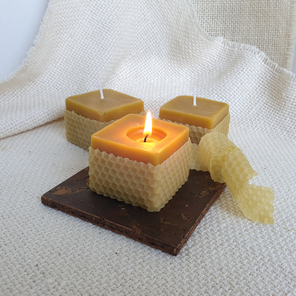 Pillar Beeswax Candle Bees Wax Square Candle 2