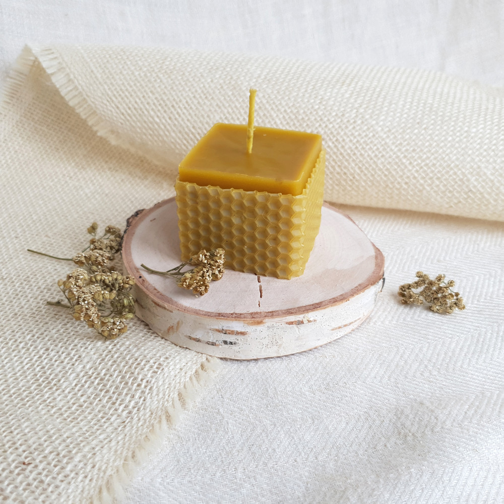 Pillar Beeswax Candle Bees Wax Square Candle 3