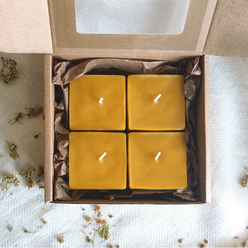 Pillar Beeswax Candle Bees Wax Square Candle 5
