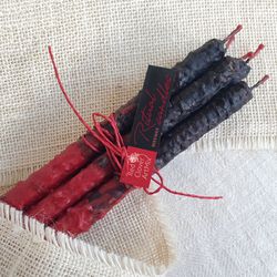 magick ritual candle witch candle black candles red beeswax candle intention candle valentine's day