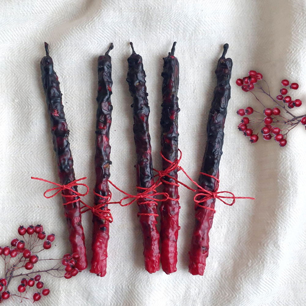 Black Beeswax Candles Magick Ritual And Witch Candles Intention Candle Bad Energy Removal Strong Li