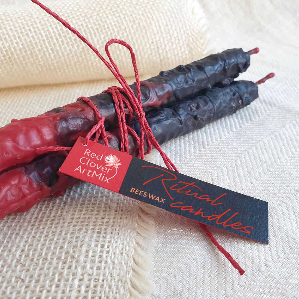 Black Beeswax Candles Magick Ritual And Witch Candles Intention Candle Bad Energy Removal Strong Li