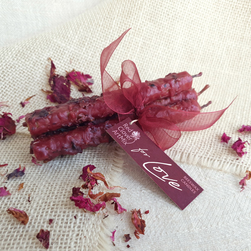Red Ritual And Protection Candle Herbal Candles Love Candle Ecologic Beeswax Candles Hand Rolled Pa 4