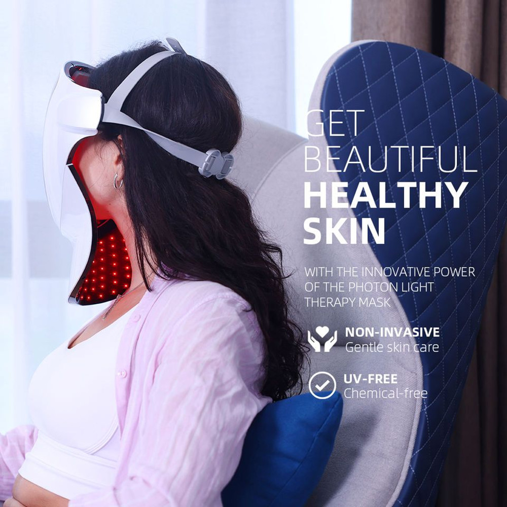 Red Blue And Infrared LEDs Target Aging And Acne Face And Neck Skincare Solution 5